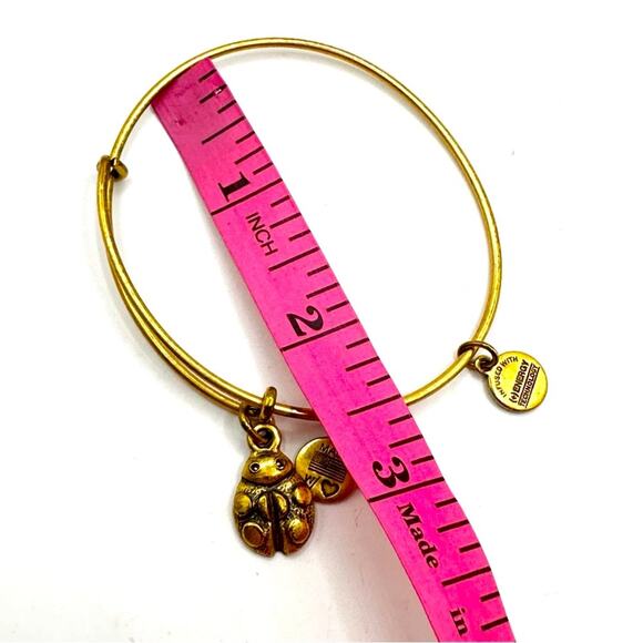 Alex and Ani Ladybug Bracelet Bangle Charm gold Casual Retro Contemporary - Picture 4 of 5